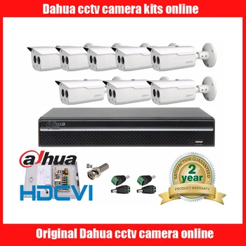 Dahua 8CH 1080P CVR RINKINYS 1080P HD-CVI DVR 8PCS HD CVI Dome Kamerų CVR Palaiko 8ch 2MP Realaus laiko Įrašymą HD CVI kamerų Sistema
