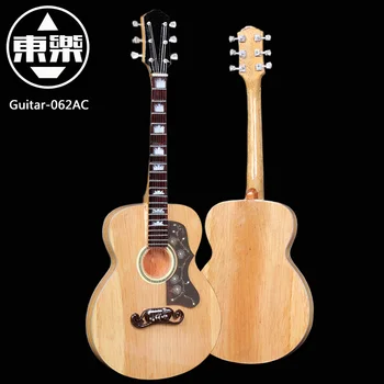 Mediniai Rankų darbo Miniatiūrinės Gitara Modelio gitara-062AC Gitara Ekranas su Atveju ir Stendas (Ne Faktinis Gitara! Rodyti Tik!)