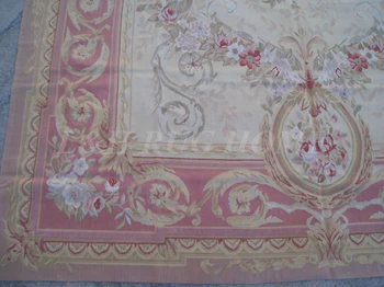 Nemokamas pristatymas 8'x10' prancūzų Aubusson kilimas rankomis austų vilnonių kilimų aubusson