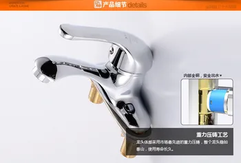 Nemokamas pristatymas Naujai dizainas Dual kapliai vienu rankena vonios baseino maišytuvas su kieto žalvario baseino kriauklė maišytuvai