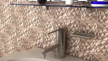 Ripple rose aukso metalo mozaikos plytelės virtuvės backsplash A4650-3