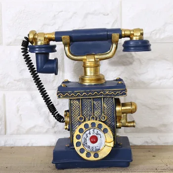 Sumaišykite Dizaino Europoje Telefono Modelį su Moneta Užsklanda Antikvariniai ieško Dervos Telefono Pelėsių Dervos Pinigų Laikymo Dėžutė Kavos Baras dekoras