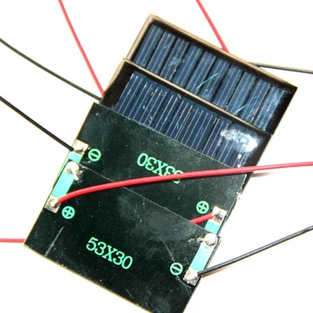 0,15 W 5V Mini Saulės Elementų+Kabelis Poli Saulės Skydelis Saulės Modulio 