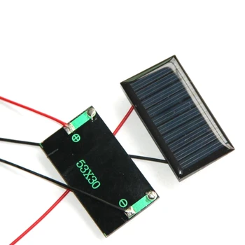 0,15 W 5V Mini Saulės Elementų+Kabelis Poli Saulės Skydelis Saulės Modulio 
