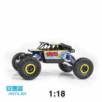 1:18 4WD Metalų Lydinio, Laipiojimo Rock Crawler Sunkvežimių, visureigių Automobilių Modeliu Nuotolinio Valdymo elektrinės sienų Žaislai