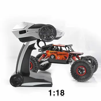 1:18 4WD Metalų Lydinio, Laipiojimo Rock Crawler Sunkvežimių, visureigių Automobilių Modeliu Nuotolinio Valdymo elektrinės sienų Žaislai