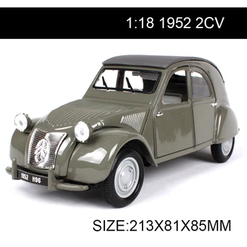 1:18 diecast Automobilių 1952 2CV Klasikinių Automobilių Kupė 1:18 Lydinio Automobilių Metalo Transporto priemonės Kolekcinių Modelių, žaislų, Dovanų Kolekcija