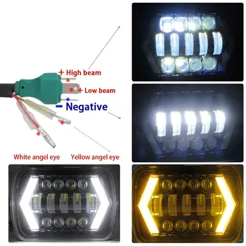1 Pora 5X7 7X6 colių Stačiakampio formos Sandarios kryptingų spindulių LED Žibintų Su DRL LED už H6014 H6052 H6054 H6052 LED Žibintų
