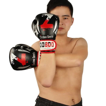 1 Pora PU Odos Pusė Puspirštinės Pirštinė MMA Muay Thai Mokymą, Bokso Treniruotės Bokso Pirštinės Kovos Sandbag Pirštinės Parama