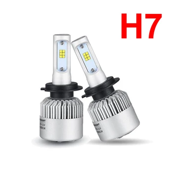 1 Rinkinys H7 S2 LED Žibintų Super Slim Konversijos Rinkinys 72W 8000LM SPT Y19 LED Lustai All-in-one Built-in Ventiliatorius Vairavimo Rūko Žibintų Lemputės
