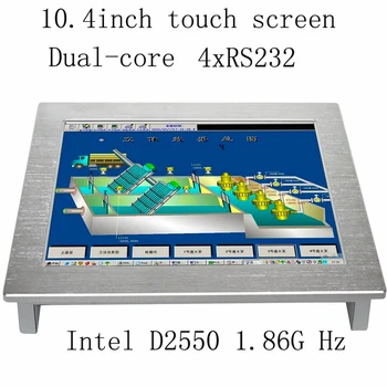 10.4 colių visus į vieną pc, embedded indutrial panel Kompiuterių su jutikliniu ekranu, Wifi palaikymas