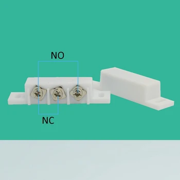 (10 porų)Laidinio Plastiko Magnetinio jungiklio Durų Langą detektorius NC/NO pasirenkamas išėjimo Signalas priedai Krūtinės Lempos Jutiklis