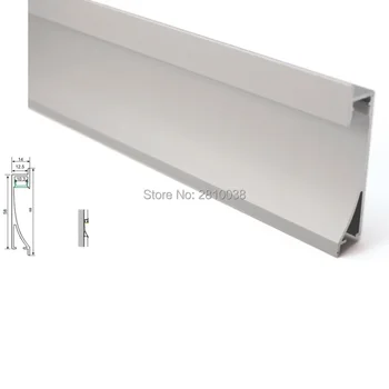 10 Rinkiniai/Daug Anoduoto LED aliuminio profilio AL6063 Presuoto Aliuminio led profilis LED aliuminio Kanalo profilio sienos nišoje