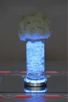 10*Unikalus Dizainas Baterija Nuotolinio valdymo RGB Multicolors 6inch Led Vestuvių Puošmena Šviesos pagrindas Aukščio Stiklo Vazos
