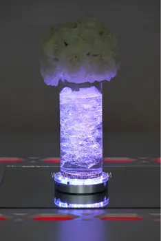10*Unikalus Dizainas Baterija Nuotolinio valdymo RGB Multicolors 6inch Led Vestuvių Puošmena Šviesos pagrindas Aukščio Stiklo Vazos