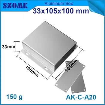 10 vnt./daug aliuminio metalo korpusas atveju raštas , tinkami ir priemonė, prietaisas ir pcb dizainas 33(H)x105(Ilgis)x100(L) mm