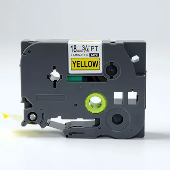 10 vnt./daug Brother P-touch spausdintuvo etiketės TZ juosta laminuota juosta juoda geltona TZ-641 tze641 tz2-641