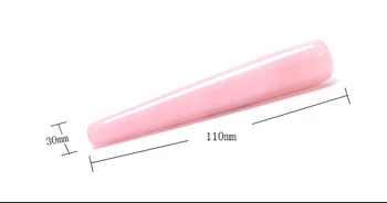 10 vnt Gamtos Crystal Rose Kvarco masažo lazdelė Atsipalaiduoti Akmens Kūno acupoint point stick reiki gydymo akmuo veido masažas