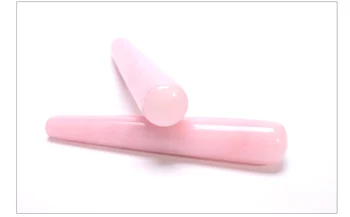 10 vnt Gamtos Crystal Rose Kvarco masažo lazdelė Atsipalaiduoti Akmens Kūno acupoint point stick reiki gydymo akmuo veido masažas