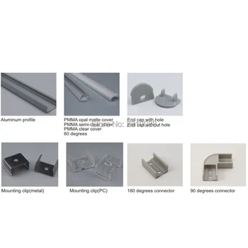 10 X 1M Rinkiniai/Daug U stilius aliuminio kanalo led juostelės apšvietimas ir Led juostos aliuminio profilio, skirti embedded sienos arba lubų šviesos