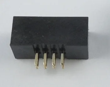 100 Vnt 1.27 mm 2x4 Pin 8 Pin 1.27 dual eilučių erdvė Tiesiai Vyrų Apgaubta PCB Langelį antraštės IDC Lizdas