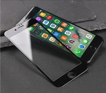 100 Vnt 3D Išlenkti Anglies Pluošto, Minkšta Kraštas Grūdintas Stiklas iPhone 6 6S 7 8 Plius Telefono Screen Protector Filmas 