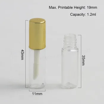 100 x Mini 1.2 ml Lūpų Blizgių Vamzdis Mažų Lūpų Butelį Mini Kosmetikos Konteinerių Blizgesio Konteinerių Kosmetikos pakuotės
