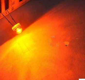 10000pcs Šiaudų Skrybėlę Vanduo skaidrus 5mm ORANŽINĖ/Raudona/Žalia/Geltona/Balta ir tt Žvakių Mirgėjimas LED Diodas