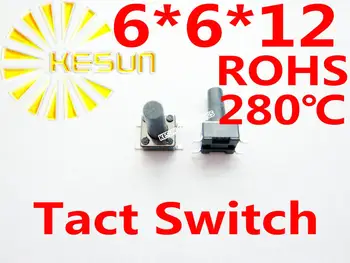 1000PCS SMD 6X6X12MM Tactile Tact Push Button Micro Switch Momentary ROHS