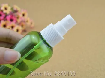 100ML, Žalios Spalvos Kosmetikos Miltelių Pakavimo Butelis su Plastiko Purkštuvas, Didelių apimčių Kosmetikos Purkštukai Konteinerių, 30pcs/daug
