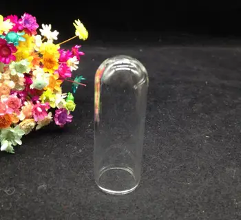 100sets/daug 50*18 Skaidrus tuščia stiklo pasaulyje burbulas dome vamzdelis stiklinis buteliukas buteliukas pakabukas karoliai 