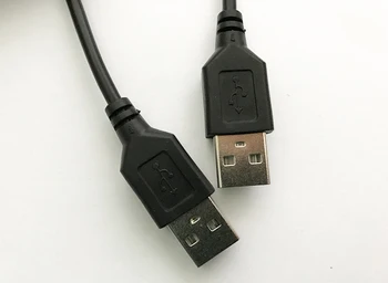 100vnt Aukštos Kokybės Juoda 0,5 m USB 2.0 Male vyrams, M/M Išplėtimo Jungties, Adapteris, Laidas Laidas Laidas