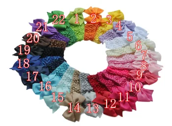 100VNT/DAUG 2016 Naujus vaikus, priedai, Nėriniai lankas lankelis megzti elastinga baby girl kaspinai korėjos plaukų aksesuarų, 22 spalva