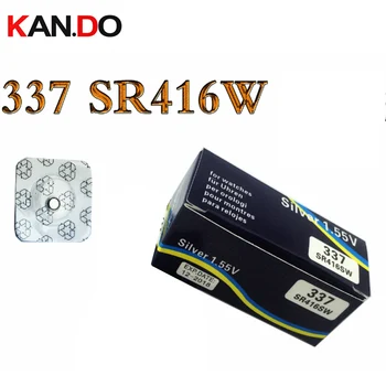 100vnt/daug aukščiausios kokybės 337 baterija SR416SW baterija Sidabro Oksido 1.55 V mygtuką cell baterijos 1.55 V Žiūrėti