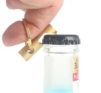 100vnt/daug Greitas pristatymas Mini Cilindrų Žalvario Butelio Atidarytuvas EDC Alaus atidarytuvai Su keychain paketų prižiūrėtojų raktinę