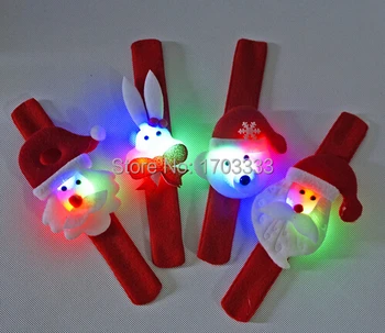 100vnt/daug Įvairių Kalėdų Serija Formos Apyrankės LED Švyti Apyrankę Vaikams, Žaislai X'Mas Dovana Vaidmuo Šalies Puošmena #GO-54
