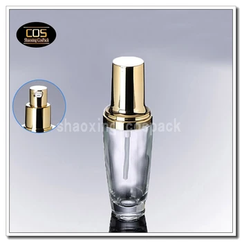 100VNT didmeninė 1oz stiklo serumo buteliuką pakuotėje su dozatorius, 30ml tuščius skaidraus stiklo siurblys buteliai su aukso dangtelis, skirtas parduoti