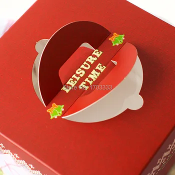 100vnt/lot 6 colių kalėdų Kortelė Popieriaus Šalies cake box sūrio pyragas box Nemokamas pristatymas