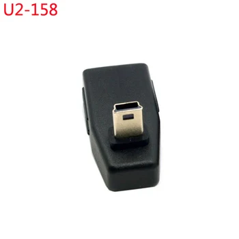 (100vnt/lot), 90 Laipsnių Aukštyn ir Žemyn Dešinę Kampu Mini USB B Tipo USB Moterų OTG Adapteris