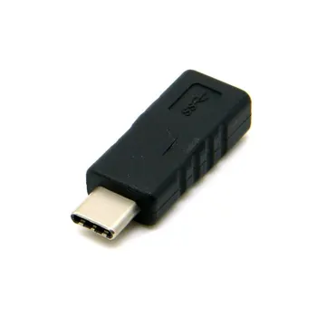 (100vnt/lot) USB 3.1 C Tipo Male Jungtis, Mini USB 2.0 5Pin Moterų Duomenis Adapteris