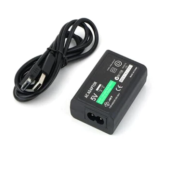 100vnt USB Duomenų Kabelis AC Maitinimo Adapteris Konvertuoti Įkroviklio Sony (PS Vita for PSV 1000 JAV Plug