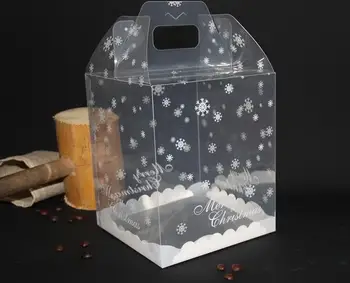 100vnt Šokolado namai skaidri dėžutė skaidri cake box meduoliai su imbiero priedais, namas dėžutės PP maisto pakavimo dėžutė