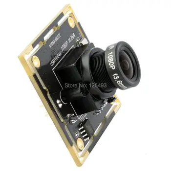 1080p 2.1 mm plataus kampo objektyvas, H. 264 / MJPEG cmos mini cctv usb kameros modulis