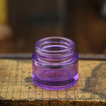 10g šviesiai violetinė stiklinės grietinėlės indelį su sidabro dangteliu, 10 gramų kosmetikos indelį,pakavimo mėginio/akių grietinėlės,10g stiklo butelis