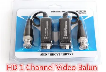 10Pairs Passive Video Balun Transmitter & Transceiver with Cable for 1080P TVI/CVI/TVI/AHD/960H DVR Camera CCTV System