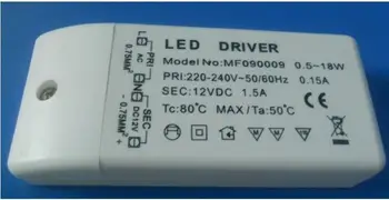10VNT 18w led driver dc 12V išėjimo 1.5 Maitinimo Adapteris, Maitinimo led lempos, led juostos downlight