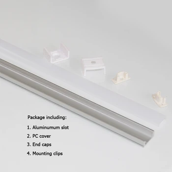 10vnt*2m(20M)u formos aliuminio kanalo LED profilis led aliuminio profilis led šviesos juostelės led juostelė šviesos