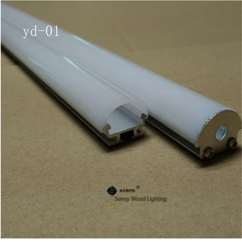 10vnt/aikštelė, Nemokamas pristatymas led aliuminio profilis led juostelė šviesos kaip 14mm led juostelės, korpuse su PC padengti ir aksesuarai YD-01
