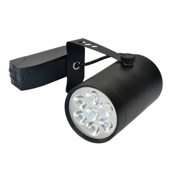 10vnt/daug 7W 7-COB LED Sekti Šviesos Fono šviesos Prožektorius 700lm - Black (AC 85~265V)
