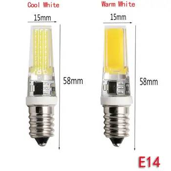 10vnt/Daug Mini LED Lampada Pritemdomi 220V 6W 9W Pritemdomi G9 E14 COB LED Žibintai Silikono Kristalų Lempos, Kietas/Šilta Balta Lemputė